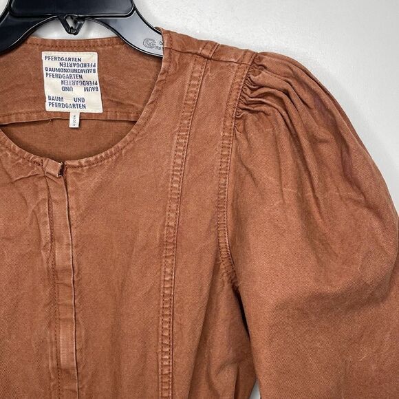 BAUM UND PFERDGARTEN Womens Noralee Jumpsuit Russet-Brown Cotton-Linen Denim 2 - Picture 7 of 13